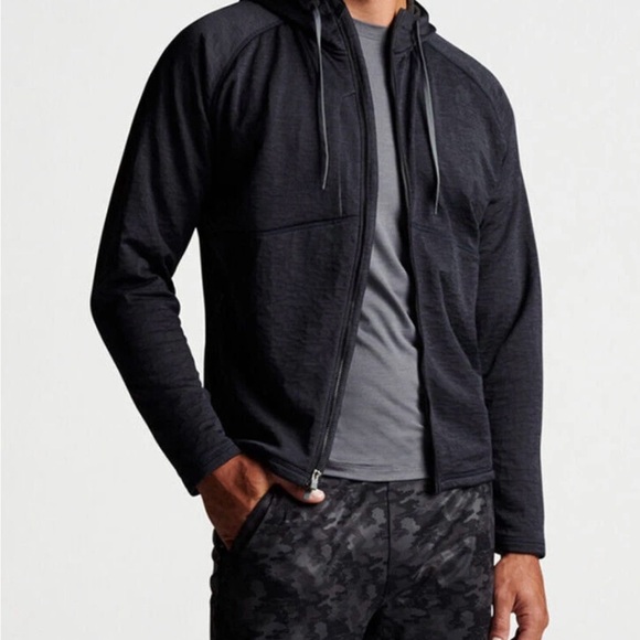 Peter Millar Charcoal Hooded Jacket